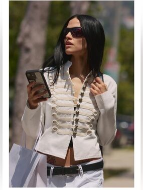 Zara Fitted jacket with button details